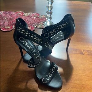 Calvin Klein Black Strappy Heels